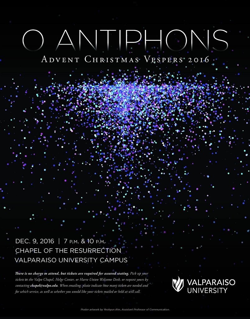 Poster for Christmas Vesper at the Chapel of Resurrection at Valparaiso University