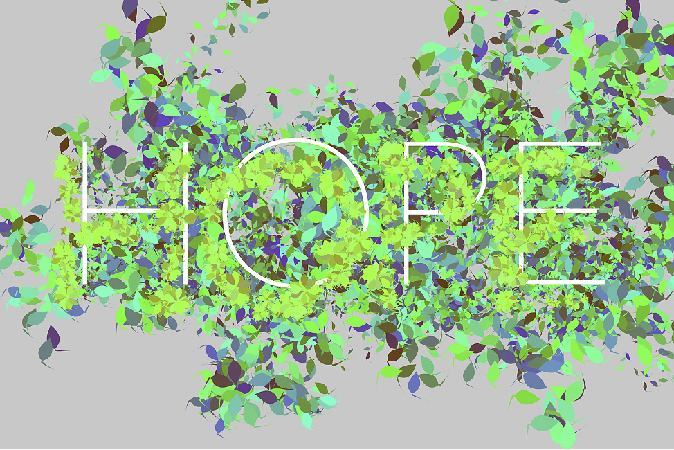 Floral Typography+ CODE: Hope, 